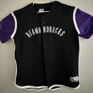 Black & Purple Dynasty Diamondbacks Jersey missing 2 buttons Men’s size XL 46-48